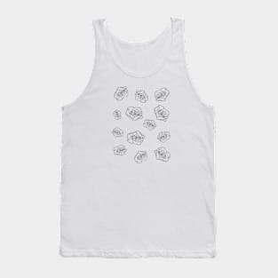 Blooming roses | rose petals | Black-and-white Tank Top